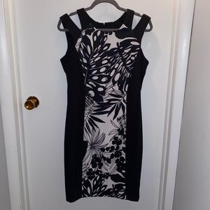 Black & White with V straps Dress (10)